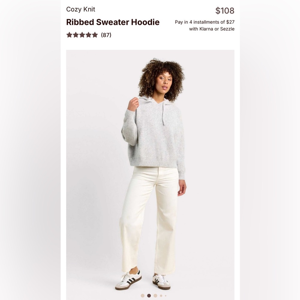 BNWT Nuuds Cozy Knit Hoodie Sweater